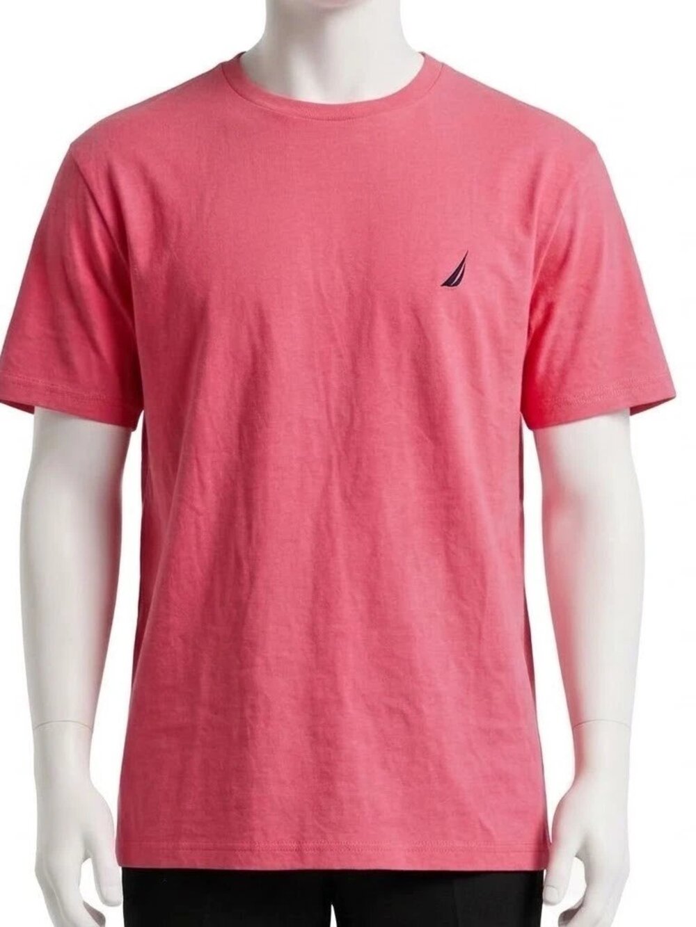 Nautica Men's T-Shirt XXL Pink Coral 100% Cotton Short Sleeve Logo NWT